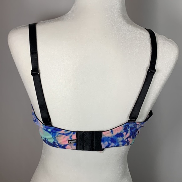 PINK Victoria’s Secret Blue & Pink Tie-Dye Bra 36DD - Picture 6 of 9